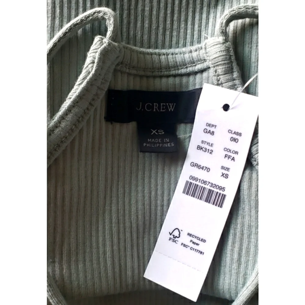 41. J.Crew Vintage rib cropped halter tank